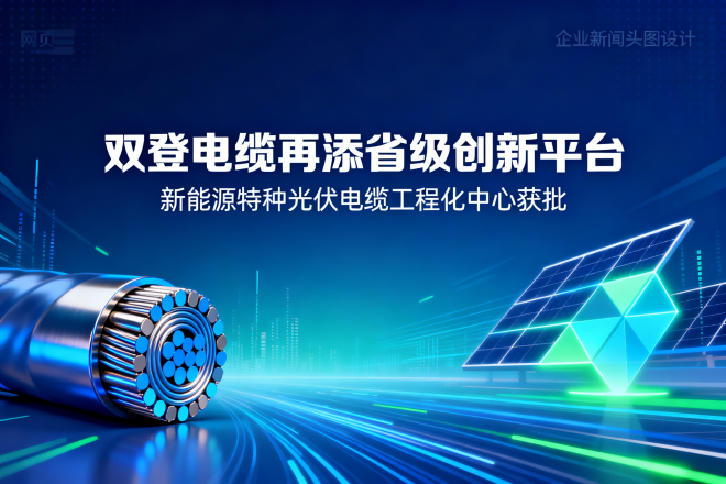 双登电缆再添省级创新平台 新能源特种光伏电缆工程化中心获批